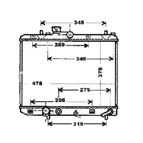 Radiateur refroidissement du moteur Suzuki Splash apres 2008
