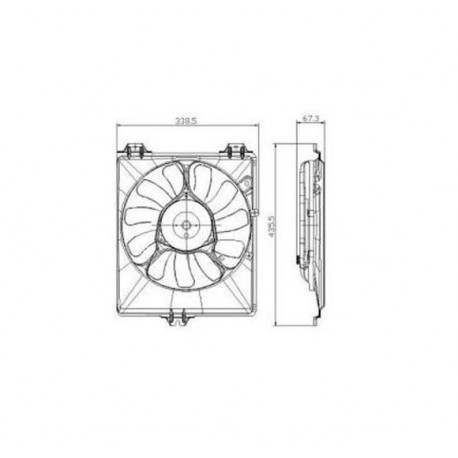 Ventilateur refroidissement du moteur droit (Côté passager) Suzuki SX4 apres 2006
