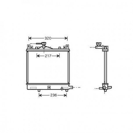 Radiateur refroidissement du moteur Suzuki Wagon R+ apres 2000