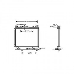 Radiateur refroidissement du moteur Suzuki Wagon R+ apres 2000