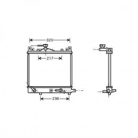 Radiateur refroidissement du moteur Suzuki Wagon R+ apres 2000