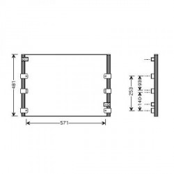 condenseur LANDCRUISER96- 563x483