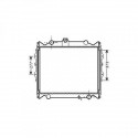 Radiateur eau TOYOTA LANDCRUISER96- 575x643
