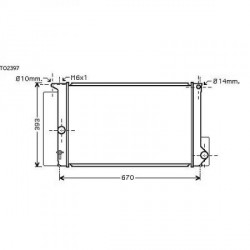 Radiateur eau AURIS07- 600X370X16