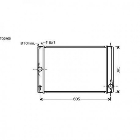 Radiateur eau AURIS07- 550X370X27