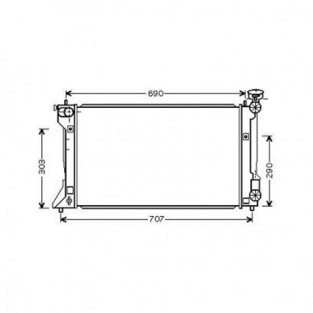 Radiateur eau AVENSIS03- 624x378x16