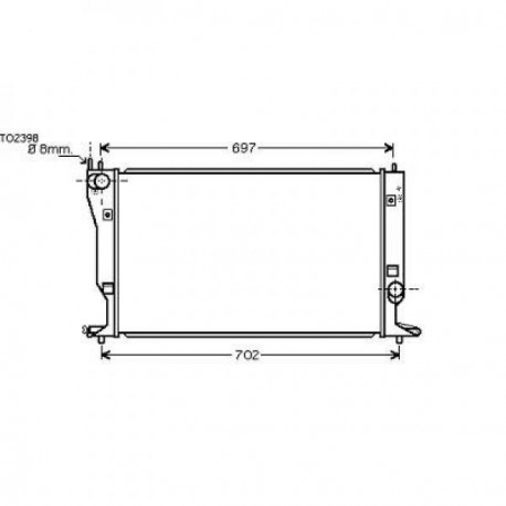 Radiateur eau AVENSIS05- 623x413x36