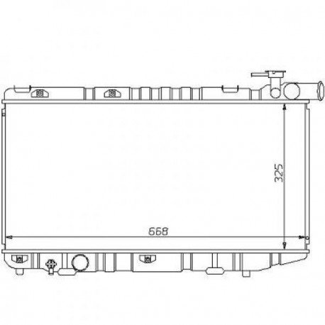 Radiateur eau TOYOTA COROLLA87-92 325x668