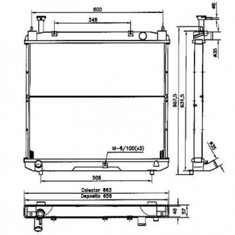 Radiateur eau TOYOTA HIACE96-
