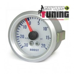 MANOMETRE 52mm PRESSION TURBO SILVER (02728)