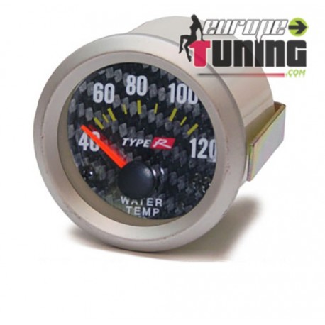 MANOMETRE CARBONE 52mm Temperature Eau (01098)
