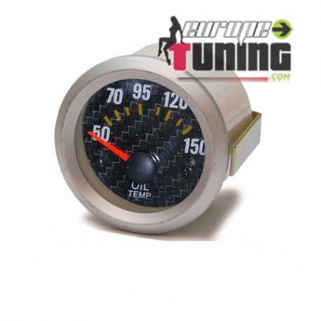 MANOMETRE CARBONE 52mm Temperature Huile (01100)