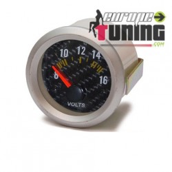 MANOMETRE CARBONE 52mm Voltmetre (01099)