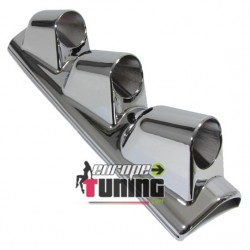 Support manometre 3 X 52mm long CHROM (02768)