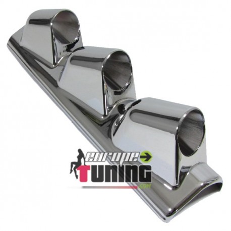Support manometre 3 X 52mm long CHROM (02768)