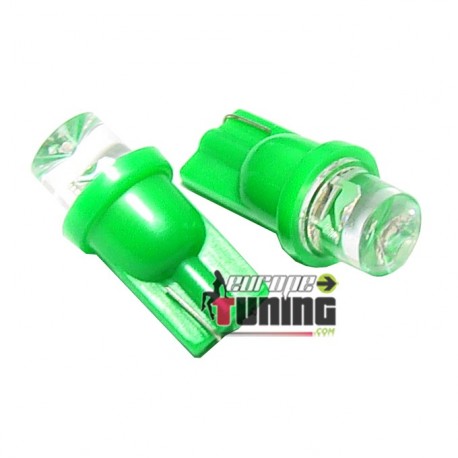 2 VEILLEUSES W5W LED T10 VERTES (03711)