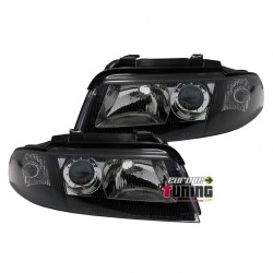 PHARES GLACE LISSE NOIRS AUDI A4 PH2 (13860)