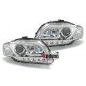 PHARES DEVIL EYES TUBE LIGHT AUDI A4 CHROM B7 ap 2004 (02780)