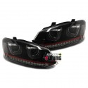 DEVIL EYES NOIRS POLO 6R BANDE ROUGE (03695)