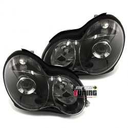 PHARES TUNING GLACE LISSE MERCEDES W203 NOIRS (03557)