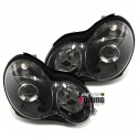 PHARES TUNING GLACE LISSE MERCEDES W203 NOIRS (03557)