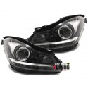 PHARES NOIRS A LED DESIGN XENON MERCEDES CLASSE C W204 2011-2014 (03509)