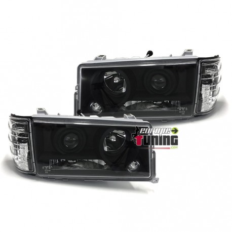 PHARES NOIRS GLACE LISSE + LENTILLE MERCEDES W201 (03532)