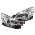 OPTIQUES DE PHARES CHROME FEUX DE JOUR DEVIL EYES LED CORSA D 2011-2014 PH2 (03236)