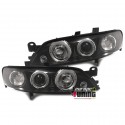 PHARES FEUX AVANTS ANGEL EYES LED NOIR OPEL VECTRA B 1999-2002 PH2 (02874)