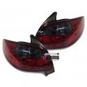 FEUX ROUGES NOIRS CRISTAL PEUGEOT 206 (00931)
