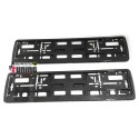 2 SUPPORTS DE PLAQUE D'IMMATRICULATION LOOK CARBONE (04101)
