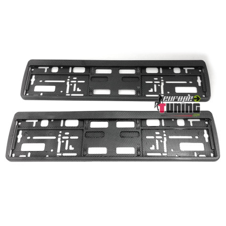 2 SUPPORTS DE PLAQUE D'IMMATRICULATION LOOK CARBONE 2 (04103)