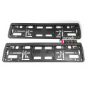 2 SUPPORTS DE PLAQUE D'IMMATRICULATION LOOK CARBONE 2 (04103)