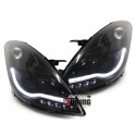 PHARES NOIRS FEUX LED DEVIL EYES SUZUKI SWIFT II 2010-2017 (02820)