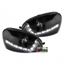 PHARES DIURNES DRL NOIRS GOLF 5 (02384)