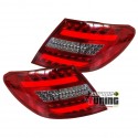 FEUX FULL LED ROUGES CLAIRS MERCEDES CLASSE C W204 BERLINE 2007-2010 (03279)