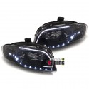 PHARES DEVIL EYES AUDI A4 NOIRS B7 2004-2007 (04367)