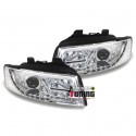 PHARES FEUX AVANTS LIGHT BAR AUDI A4 NOIRS 8E ap 2001 (04371)