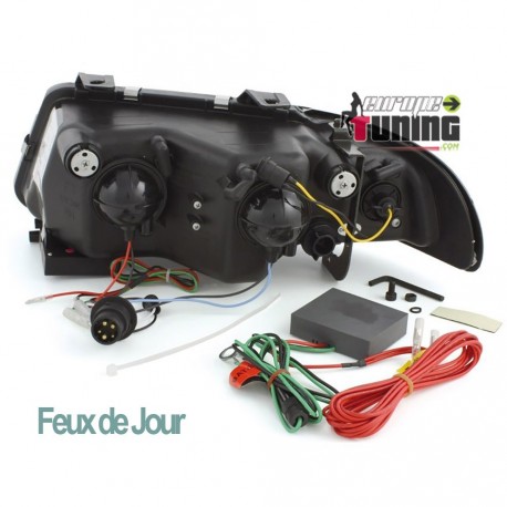 PHARES DIURNES DRL AUDI A4 NOIRS  (00775)