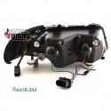 PHARES DIURNES NOIRS R87 DRL AUDI A4 PH2 99-2001 (00354)