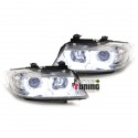 PHARES FEUX AVANTS ANGEL EYES LED CELIS BMW SERIE 3 E90 & E91 AU XENON (04493)