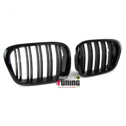 CALANDRES NOIRES SPORT DOUBLE AILETTES BMW SERIE 3 E46 BERLINE TOURING COMPACT PHASE 1 (04519)