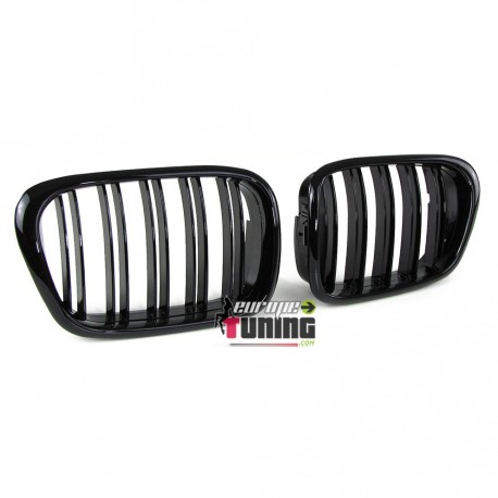 CALANDRES NOIRES SPORT DOUBLE AILETTES BMW SERIE 3 E46 BERLINE TOURING COMPACT PHASE 1 (04519)