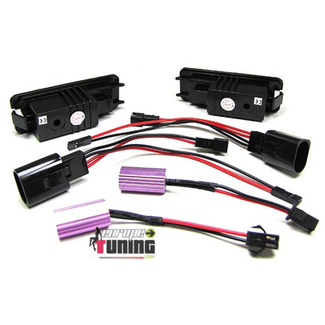 LEDS PLAQUE IMMATRICULATION VW GOLF, POLO, PASSAT, BEETLE, SCIROCCO, EOS, ... (04575)