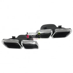 DOUBLE SORTIES ECHAPPEMENT LOOK AMG POUR MERCEDES CLASSE C W205 APRES 2014 (04581)