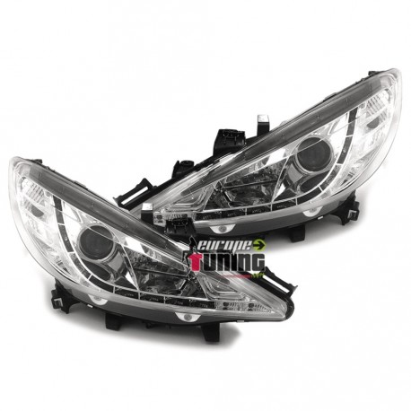 PHARES DRL  CHROM PEUGEOT 207 (00241)