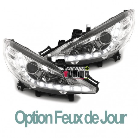 PHARES DRL  CHROM PEUGEOT 207 (00241)