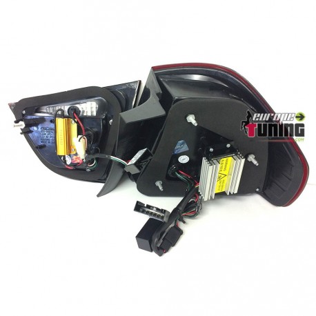 FEUX ROUGES FUMES LED BANDES CELIS BMW SERIE 3 E90 BERLINE PHASE 2 2009-2012 (04624)