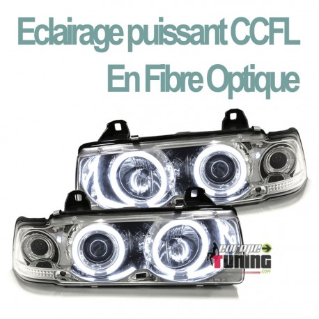 PHARES CCFL ANGEL EYES CHROM BMW E36 COUPE / CABRIOLET (00507)