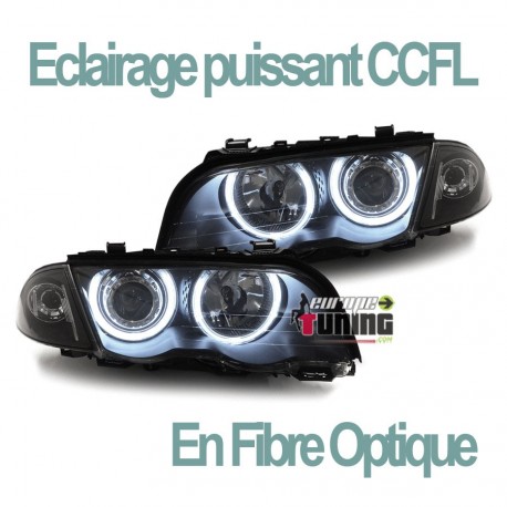 PHARES CCFL ANGEL EYES NOIRS BMW E46  98-01 (01279)
